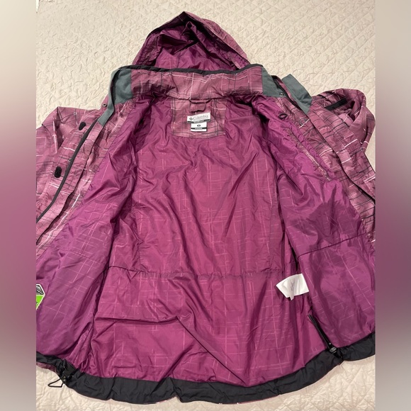 Columbia Waterproof Interchange Omni-Tech Bugaboo  Purple Jacket Women’s Size SM - Picture 9 of 14